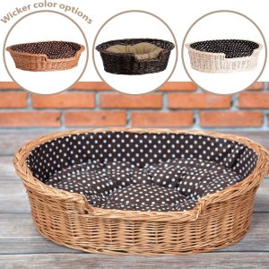 A Willow Camp for a Dog or Cat with a Soft Cushion, A Deck Chair for Animals, Cat Bearing and Dog Camp, Dog Bed orCat Bed