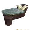 Brown Jifbw Woven Sunbed Garden Furniture