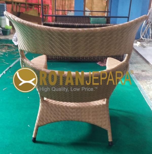 Honey Chaise Lounge Wicker Synthetic Bali Beach Club Furniture Resort Outdoor