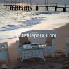 Mayorka set untuk pantai anyaman rotan sintetis