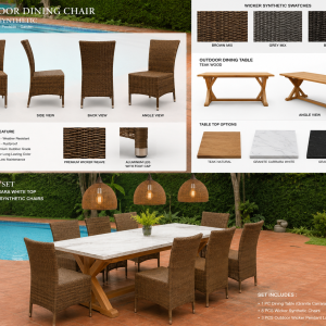 Poolside Wicker Dining Collection