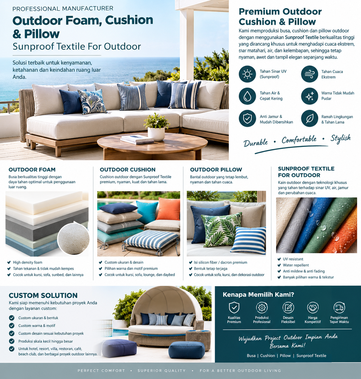 Premium Outdoor Cushion & Textile Solutions Premium Outdoor Cushion & Textile Solutions