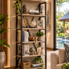Luxury Villa Bookshelf Retreat