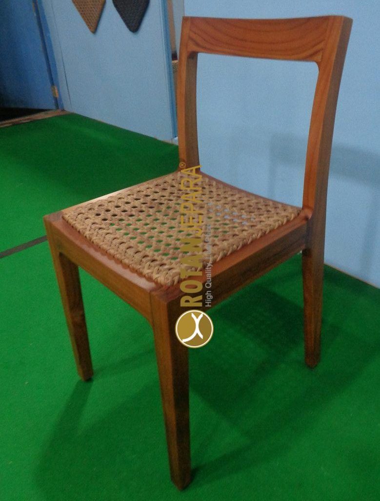 California Teak Wicker Side Chair California Teak Wicker Side Chair