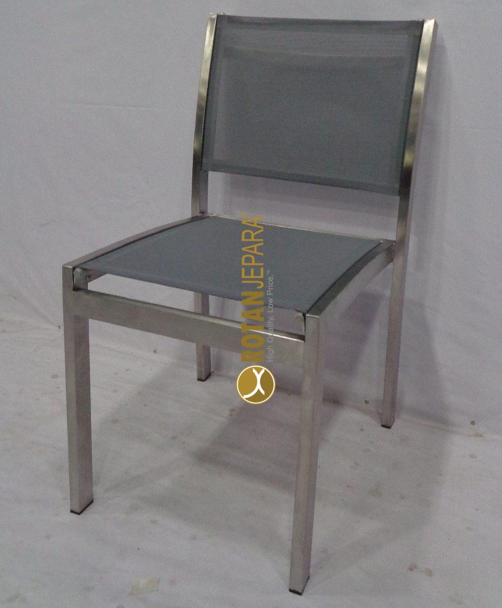 Loredo Side Chair Stainless mixed sling furniture