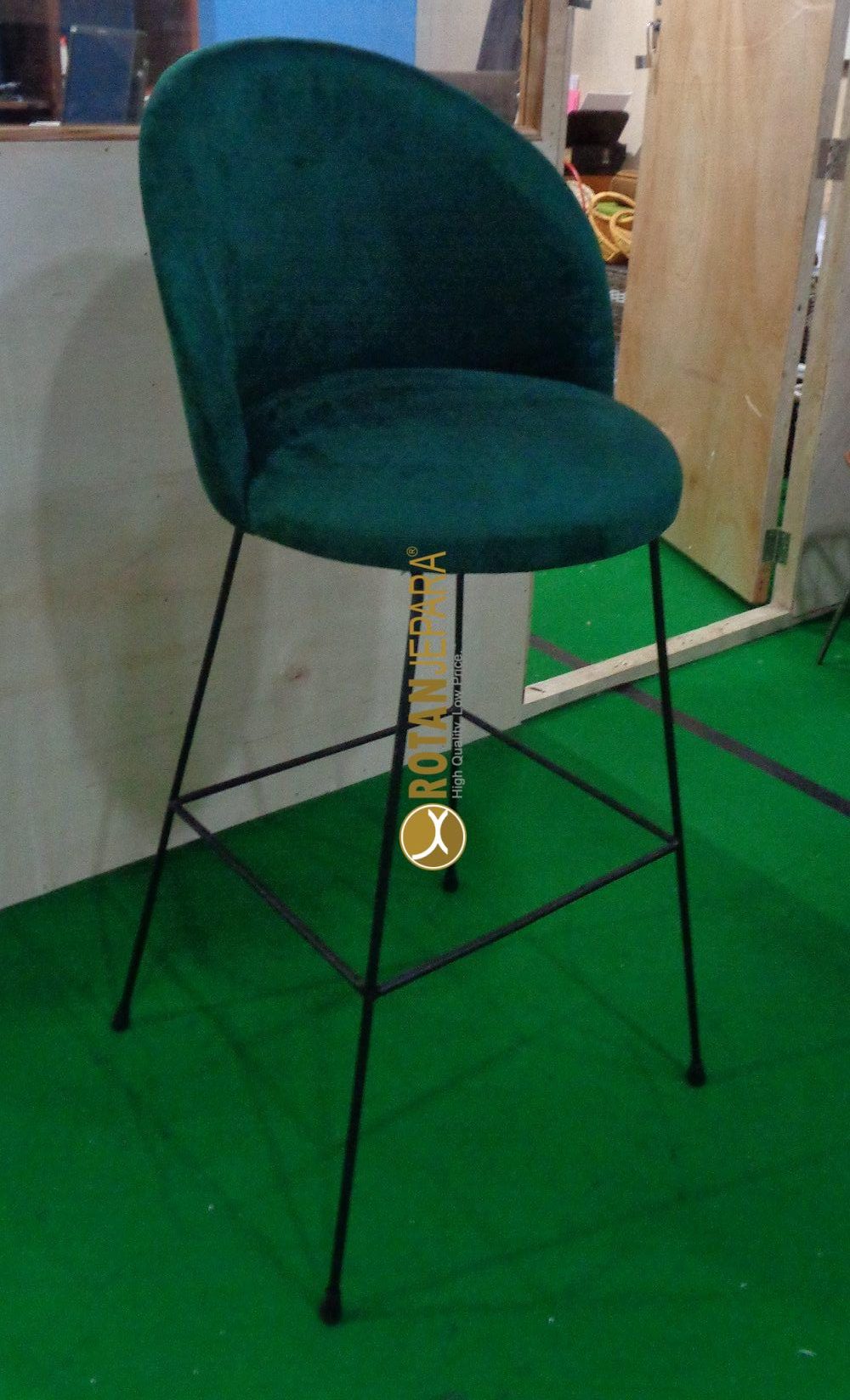 Orlando Bar Chair iron with upholstry Furniture