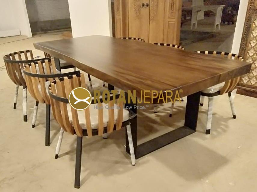 Frano Dining Iron Teak set Room Hotel Frano Dining Iron Teak set Room Hotel