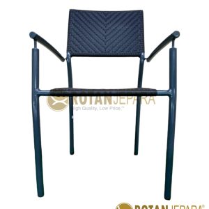 Aluminum Woven Dining Arm Chair Outdoor Apartment Jifbw