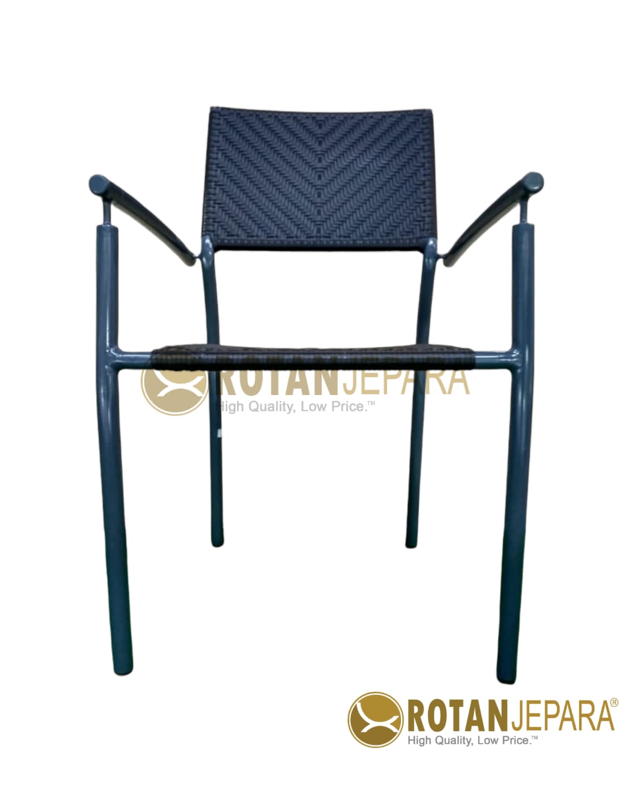 Aluminum Woven Dining Arm Chair Outdoor Apartment Jifbw