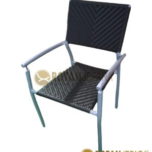 Aluminum Woven Dining Arm Chair Outdoor Villa Jifbw
