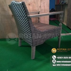 Jifbw Chat Teak Woven Arm Chair for Hotel