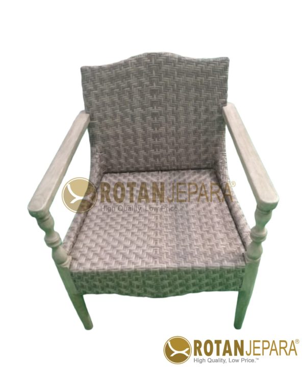 Jifbw Chat Teak Woven Arm Chair for Living Area Apartmen