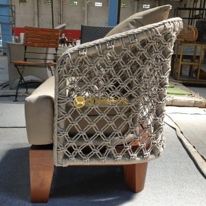 Elzer Chat Arm Chair Rope Luxurious for Patio Garden Meuble Beach