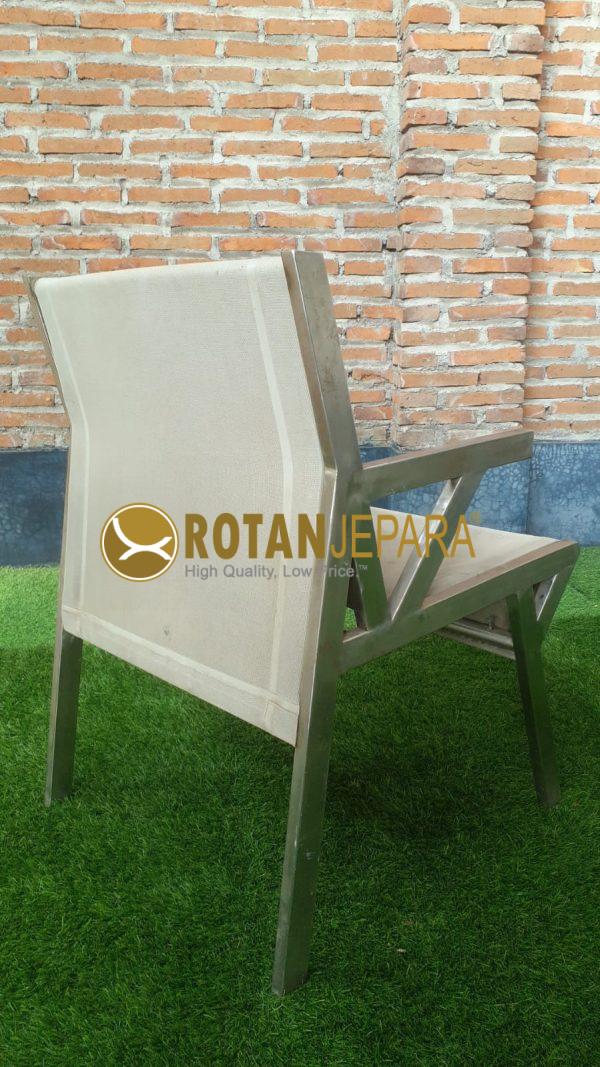 Ariana Batyline Pilpres Arm Chair Stainless Furniture Sling Villa Home Cafe Decor