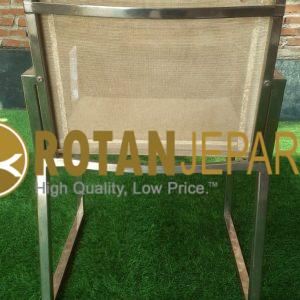 Jokowi Sling Batyline Arm Chair Stainless Cafe Home Furniture