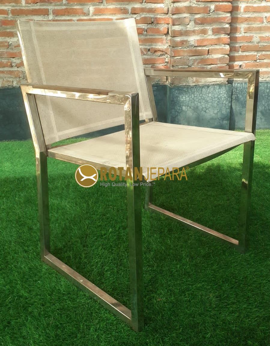 Jokowi Sling Batyline Arm Chair Stainless Hotel Furniture
