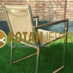 Jokowi Sling Batyline Arm Chair Stainless Pavilion Furniture