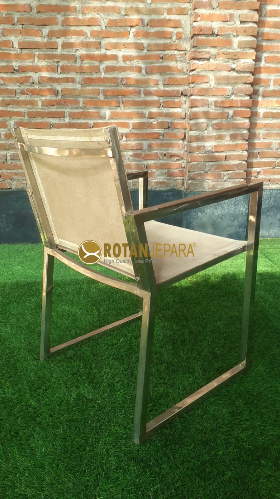 Jokowi Sling Batyline Arm Chair Stainless Pavilion Furniture Jokowi Sling Batyline Arm Chair Stainless Pavilion Furniture