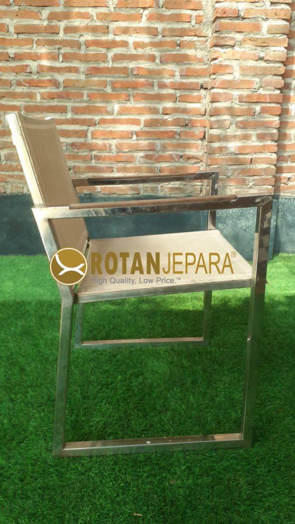 Jokowi Sling Batyline Arm Chair Stainless Resort Furniture