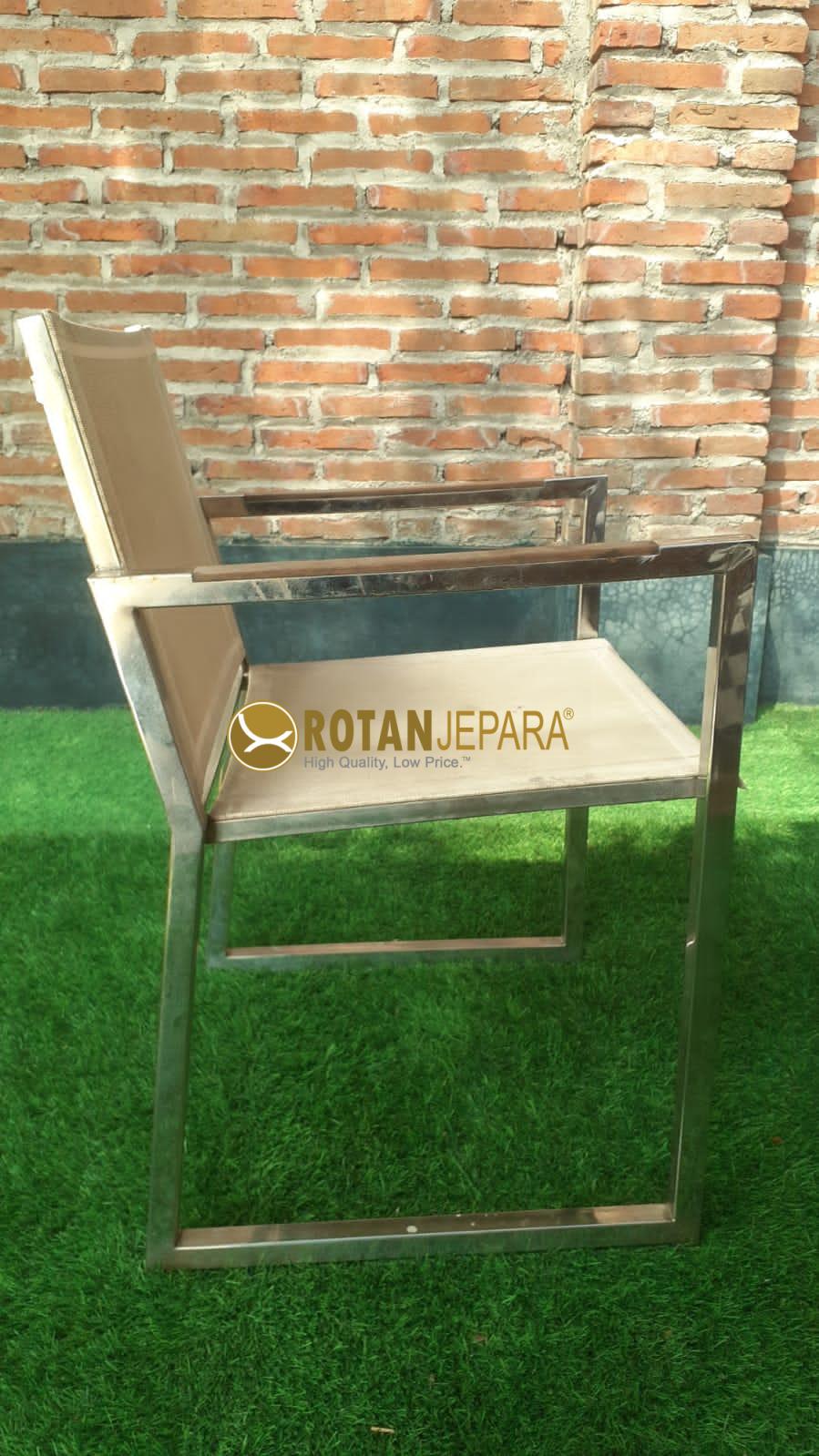 Jokowi Sling Batyline Arm Chair Stainless Resort Furniture Jokowi Sling Batyline Arm Chair Stainless Resort Furniture