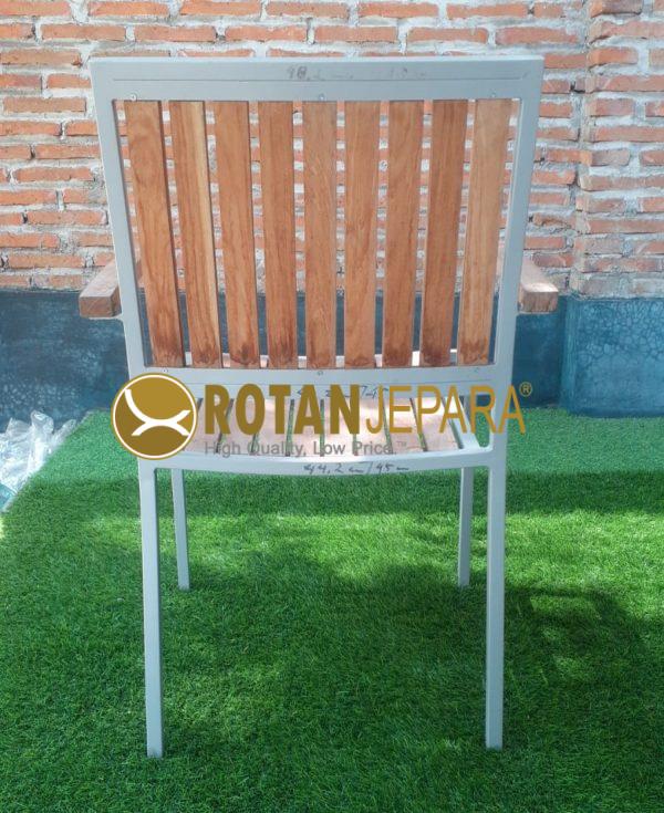 Prabowo Gemoy Arm Chair Aluminum Teak Furniture Outdoor Pavilion