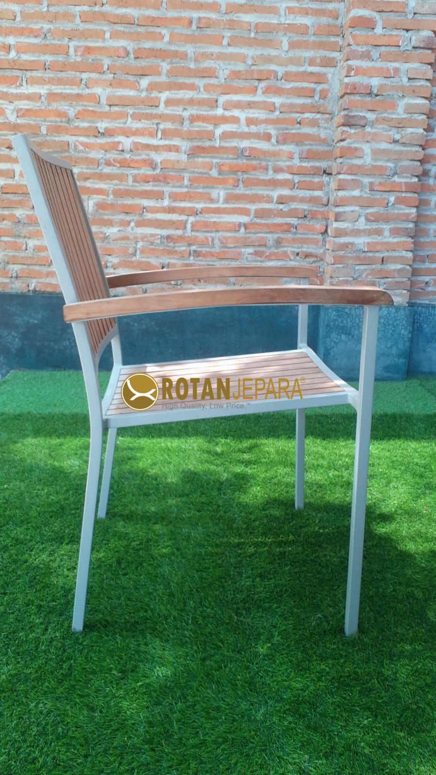 Prabowo Gemoy Arm Chair Aluminum Teak Furniture Outdoor Pavilion, hotel furniture, resort furniture, pavilion furniture, cafe furniture, teak furniture, aluminum furniture Prabowo Gemoy Arm Chair Aluminum Teak Furniture Outdoor Pavilion, hotel furniture, resort furniture, pavilion furniture, cafe furniture, teak furniture, aluminum furniture