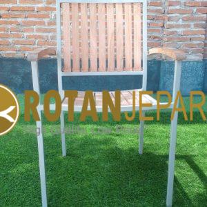 Prabowo Gemoy Arm Chair Hotel Aluminum Teak Furniture Outdoor