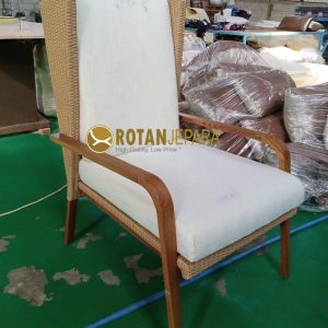 Prabu Teak Wicker High Lounge Chair Resort Furniture