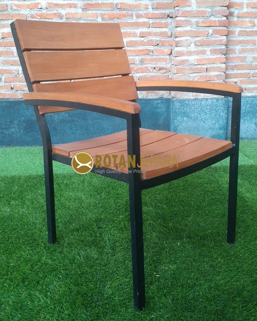 Teakers Aluminum Arm Chair Teak Home Resort Indonesia Furniture
