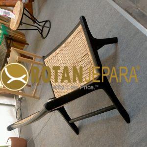 Black Rattan Chat Chair Beach Club Cafe Furniture