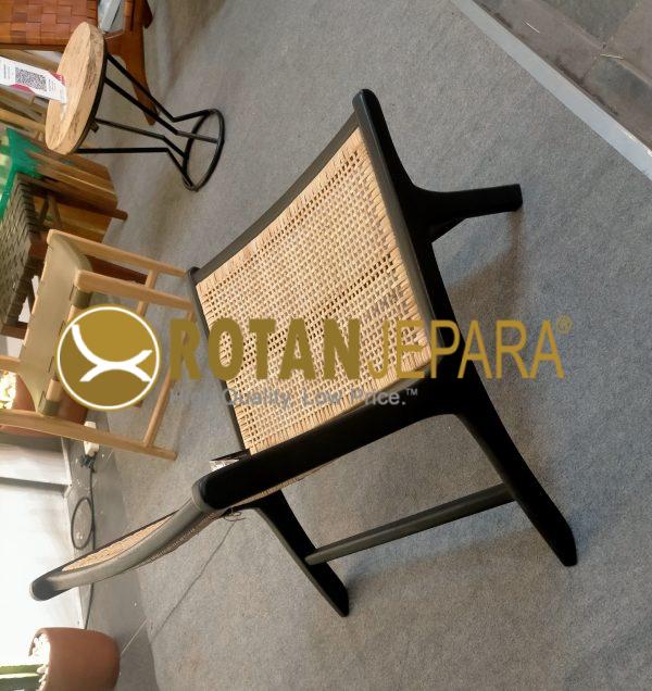 Black Rattan Chat Chair Beach Club Cafe Furniture