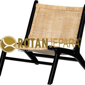 Black Rattan Chat Chair Beach Club Hotel Teak Furniture