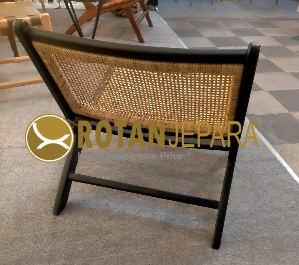 Black Rattan Chat Chair Beach Club Villa Furniture