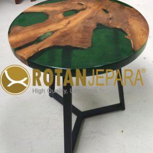 Green Resin Metal Side Table Furniture Beach Club Hotel