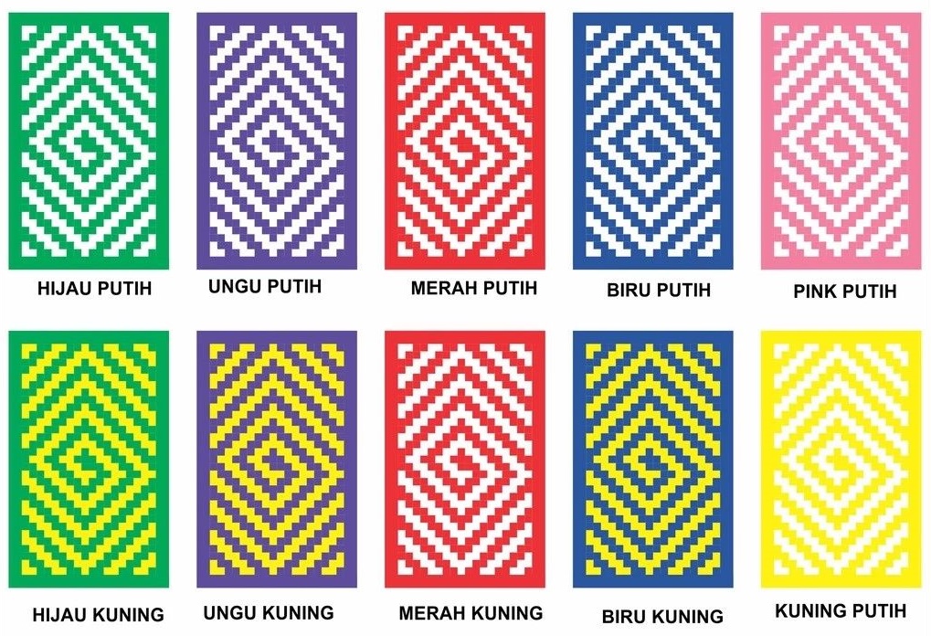 Kombinasi Warna Motif Anyaman Rotan Jepara