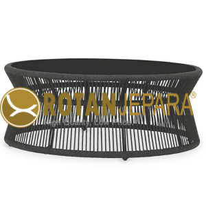 Oreo Black Round table rope for beach club outdoor bar furniture