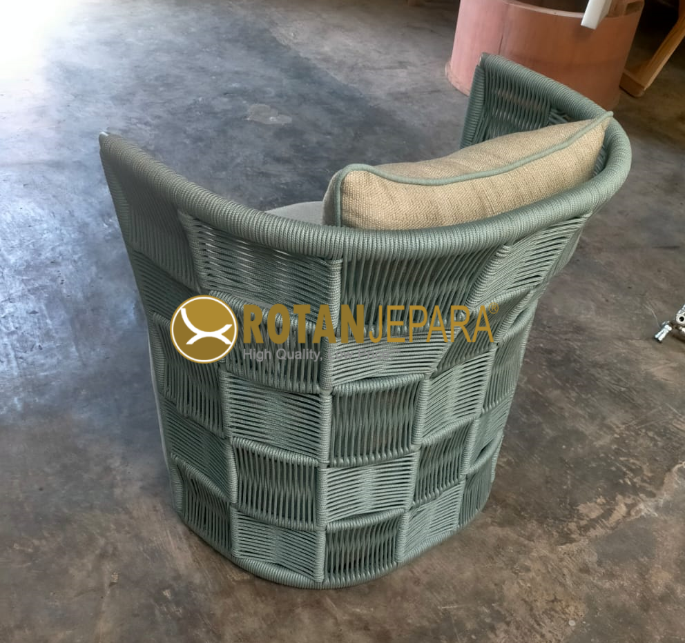 Patio Blue Green Arm Chair Rope Beach Club Furniture Outdoor Patio Blue Green Arm Chair Rope Beach Club Furniture Outdoor