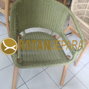 Teak Rope Arm Chair Beach Club Furniture Hotel