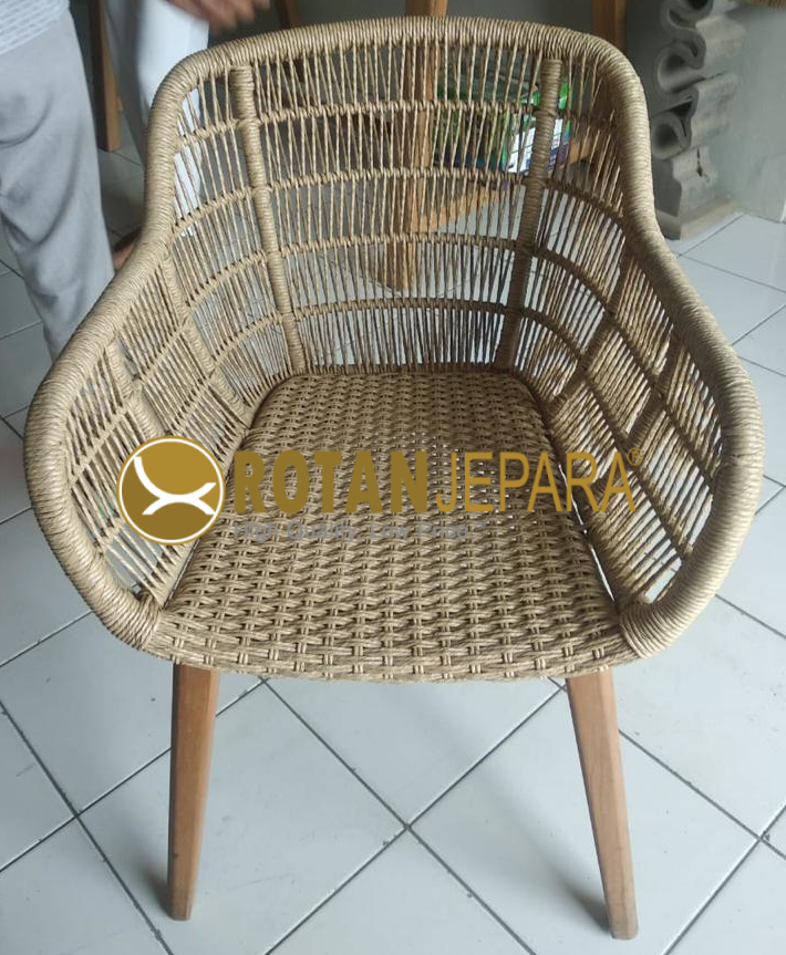 Teak Rope Arm Chair Beach Club Furniture Twist Teak Rope Arm Chair Beach Club Furniture Twist