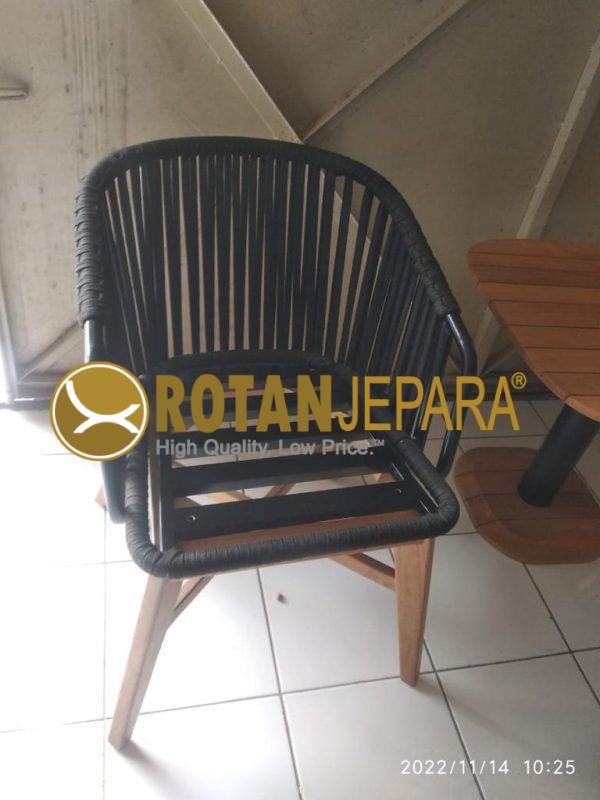 Teak Rope Arm Chair Resort Beach Club Furniture