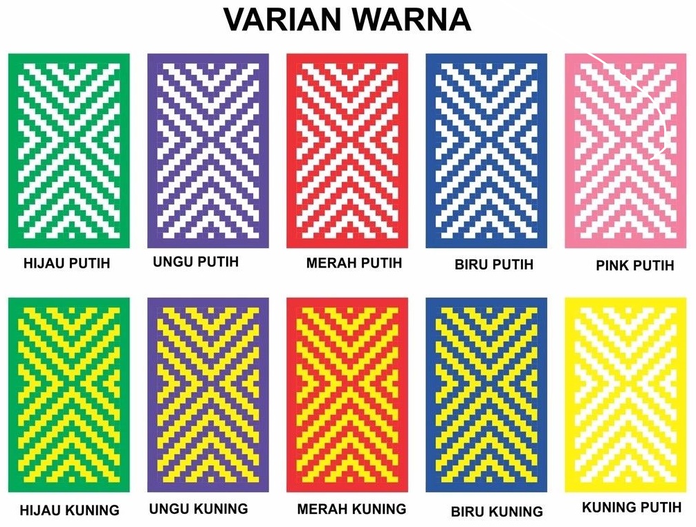 Varian Warna Motif Anyaman