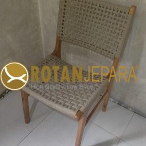 Genio Kursi Makan Jati Anyaman Rope Untuk Bar Club Beach Cafe