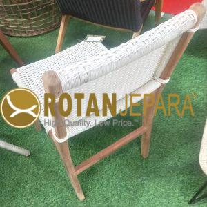 Lession Teak Wicker Side Chair for Beach Club Bali Furniture Project