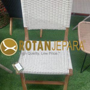 Lession Teak Wicker Side Chair for Beach Club Hotel Furniture Project