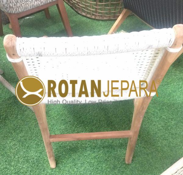 Lession Teak Wicker Side Chair for Beach Club Resort Furniture Project