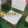 Lession Teak Wicker Side Chair for Beach Club Villa Furniture Project
