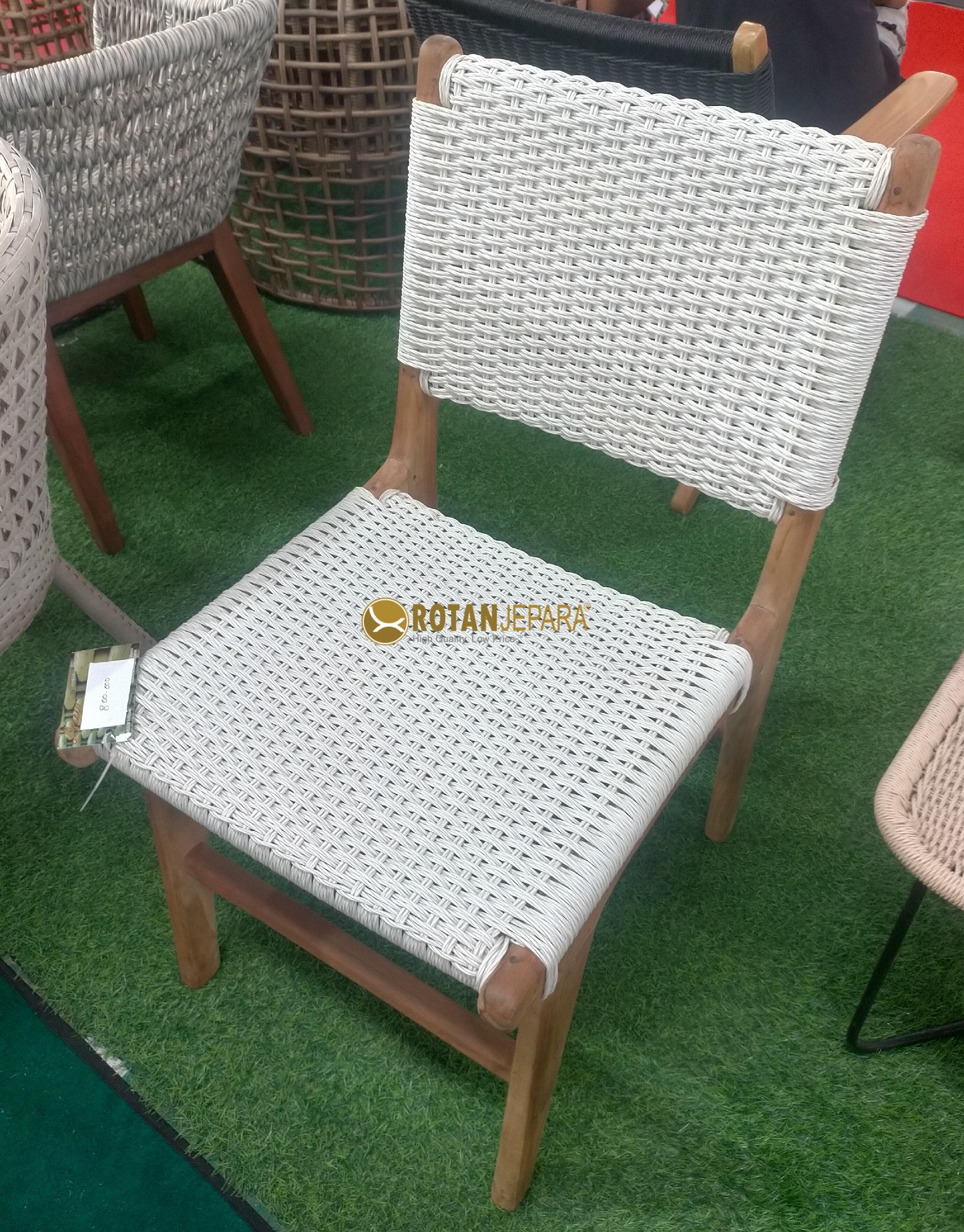 Lession Teak Wicker Side Chair for Beach Club Villa Furniture Project Lession Teak Wicker Side Chair for Beach Club Villa Furniture Project