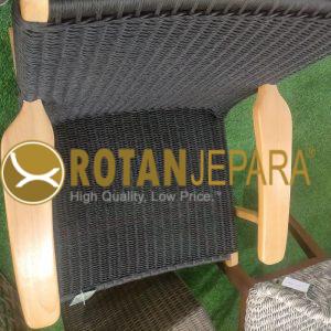 Prabowo Gemoy Woven Chair Teak Rope Furniture Cafe Custom