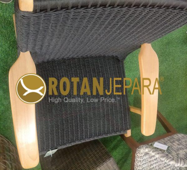 Prabowo Gemoy Woven Chair Teak Rope Furniture Cafe Custom