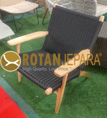 Prabowo Gemoy Woven Chair Teak Twist Furniture Hotel Custom Black